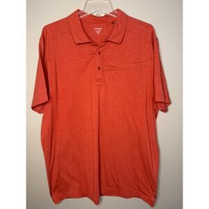 Toad & Co. SS Collar Polo Shirt Eco Burnt Orange Mens XL Hiking Golf
